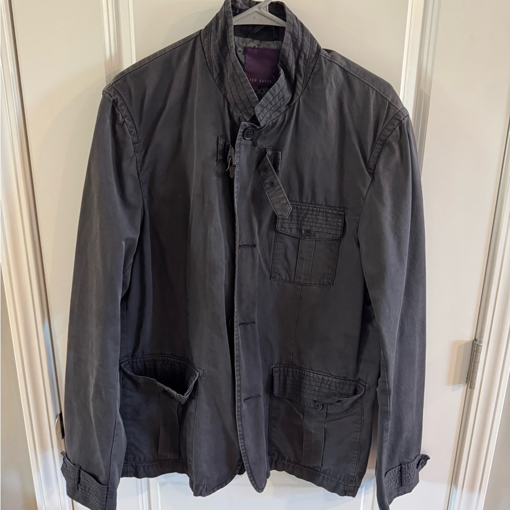 Ted Baker Gray Military Field Jacket - XL